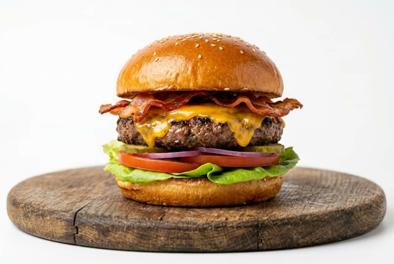 Hamburguesa Culichi Burgers completamente armada